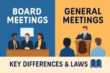 Board Meetings vs General Meetings: Key Differences & Laws