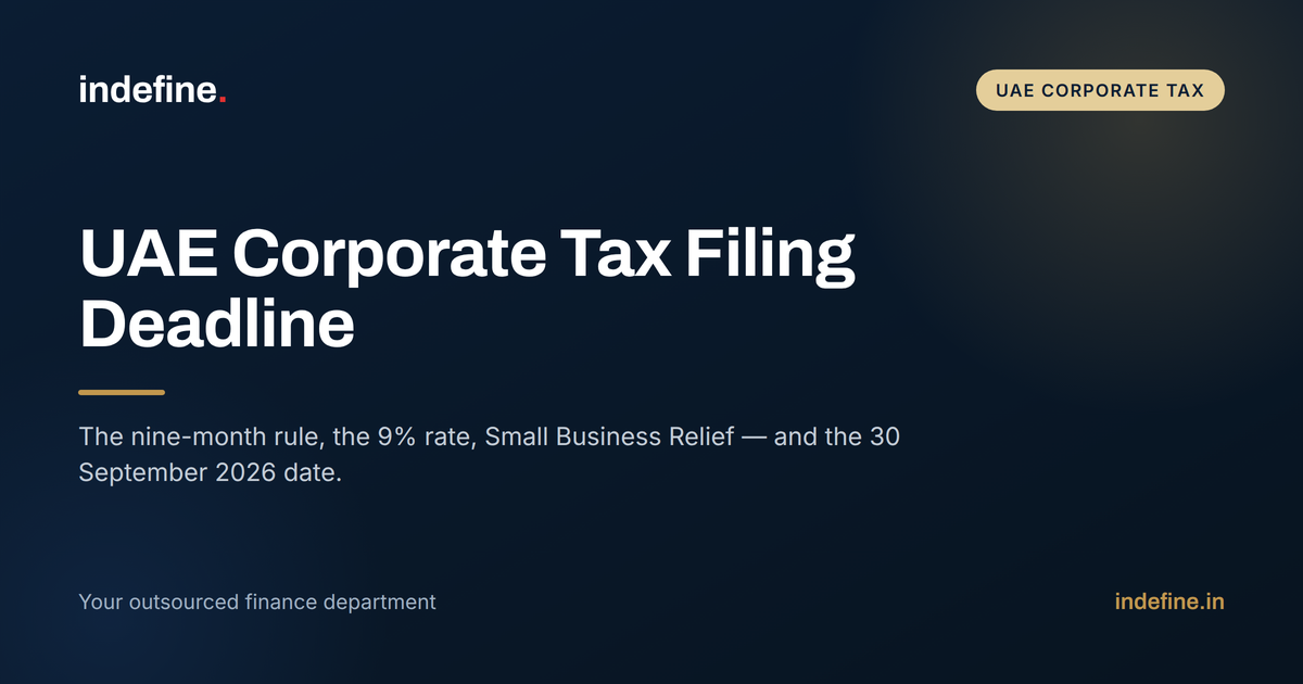 UAE Corporate Tax Filing Deadline: The Nine-Month Rule and 30 September 2026