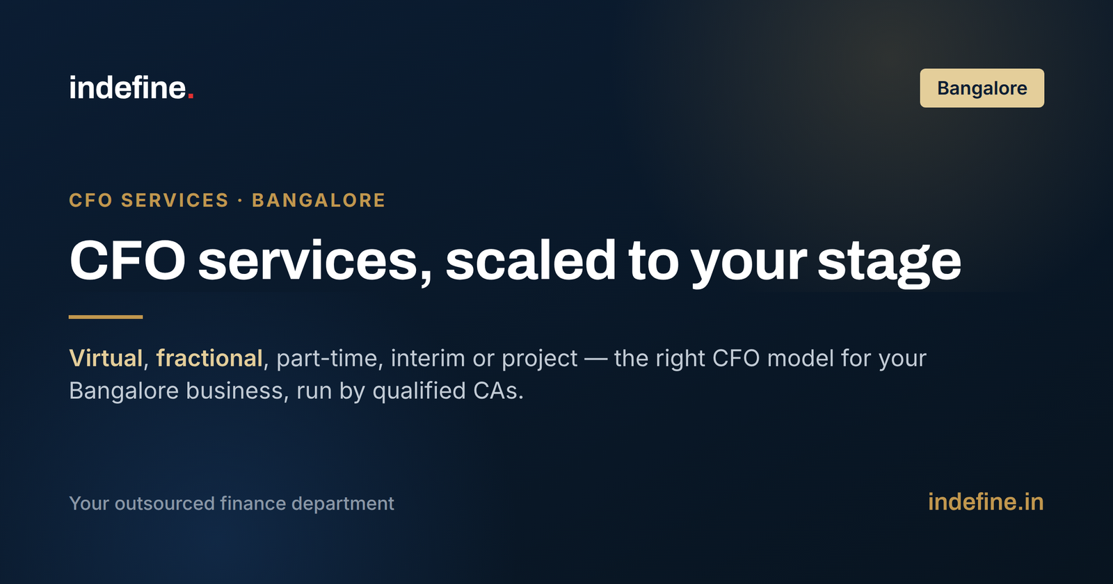 CFO Services in Bangalore: The Different Models, and How to Choose the Right One