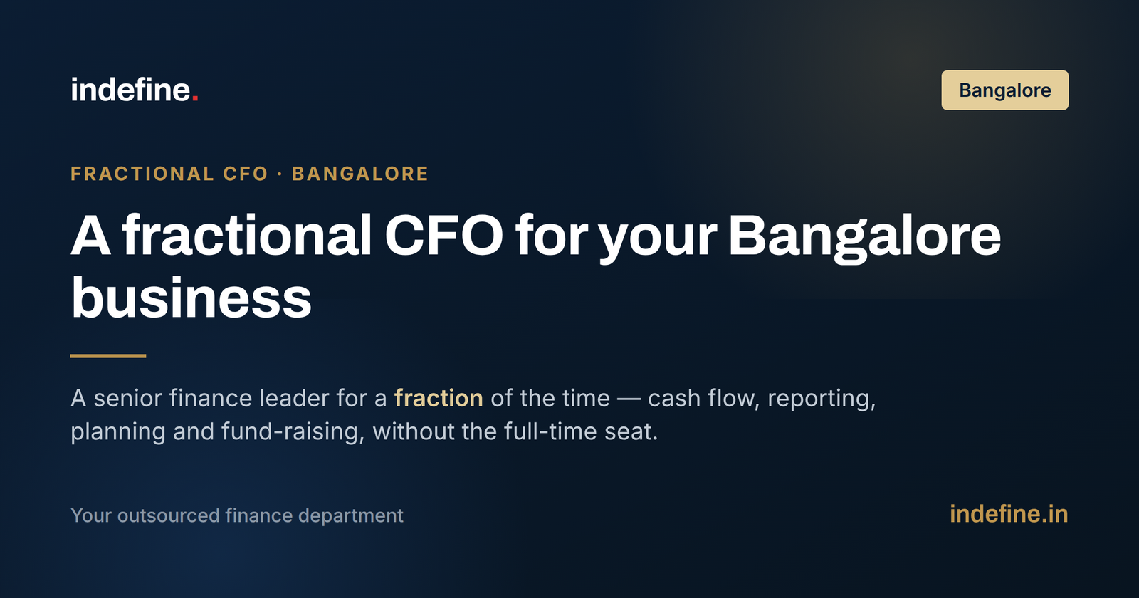 Fractional CFO in Bangalore: What It Means, and When Your Business Needs One