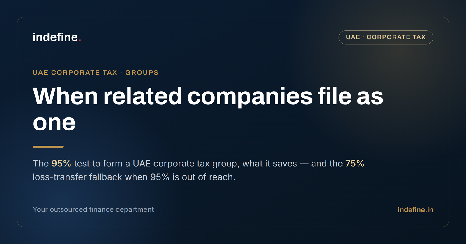 UAE Corporate Tax Group: When Related Companies Can File as a Single Taxpayer