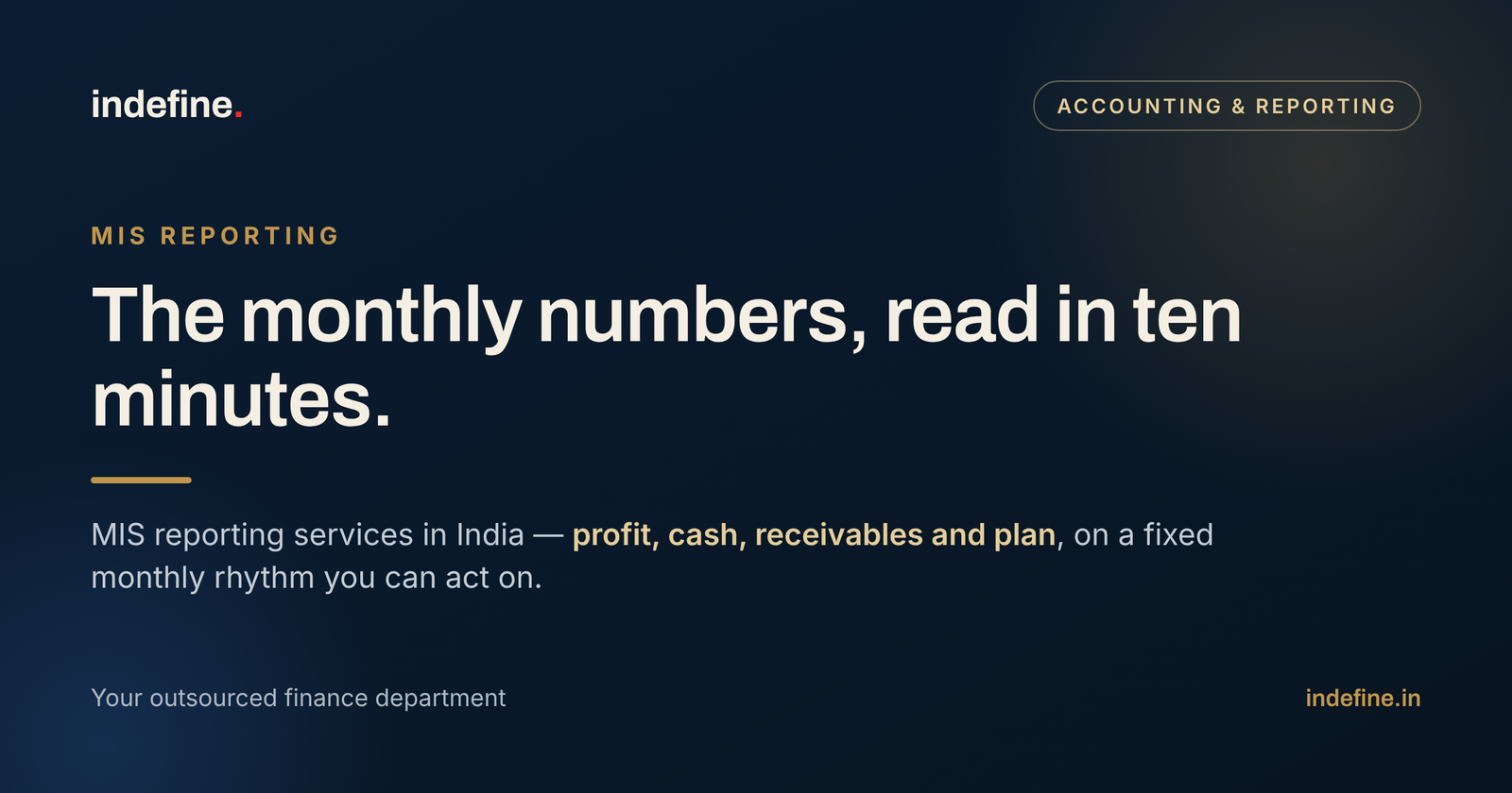 MIS Reporting Services in India: What a Monthly Management Report Should Tell You