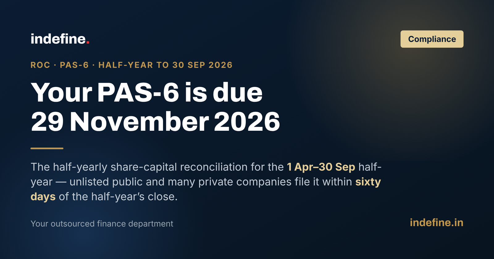 PAS-6 Due Date for the Half-Year Ended 30 September 2026: The 29 November Demat Reconciliation Companies Forget